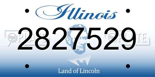 2827529 Illinois License Plate
