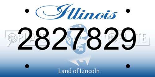 2827829 Illinois License Plate
