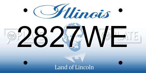 2827WE Illinois License Plate