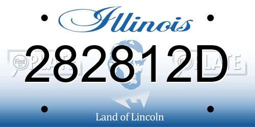 282812D Illinois License Plate