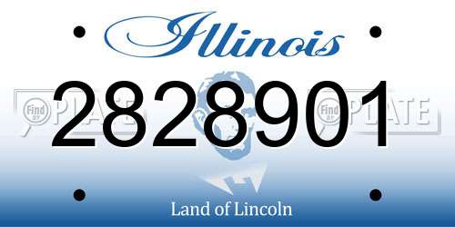 2828901 Illinois License Plate