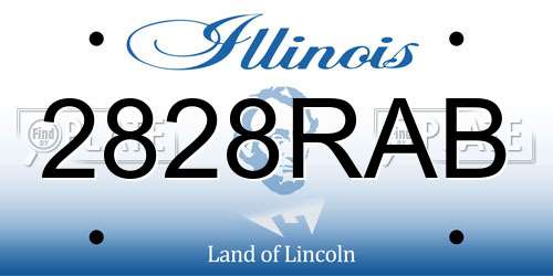 2828RAB Illinois License Plate