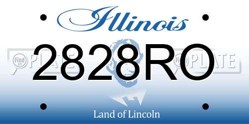 2828RO Illinois License Plate