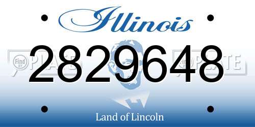 2829648 Illinois License Plate
