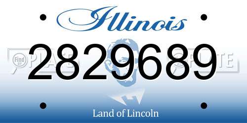 2829689 Illinois License Plate