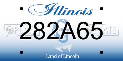 282A65 Illinois License Plate