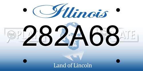 282A68 Illinois License Plate