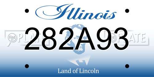 282A93 Illinois License Plate