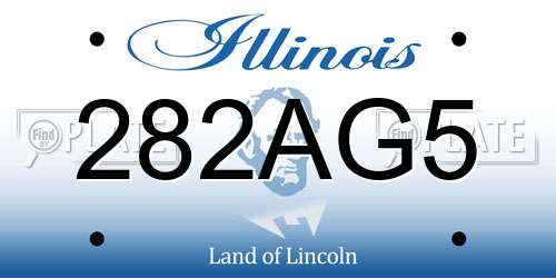 282AG5 Illinois License Plate