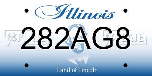 282AG8 Illinois License Plate