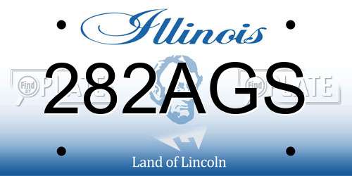 282AGS Illinois License Plate