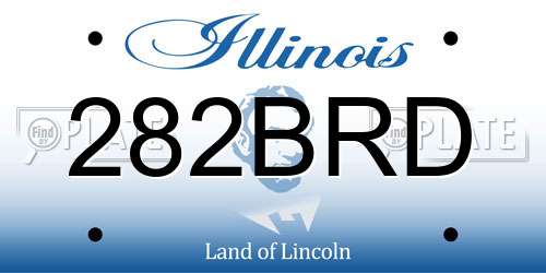 282BRD Illinois License Plate