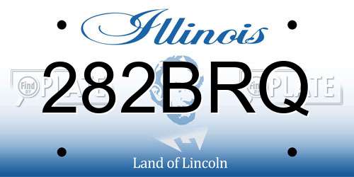 282BRQ Illinois License Plate