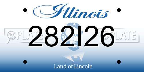 282I26 Illinois License Plate