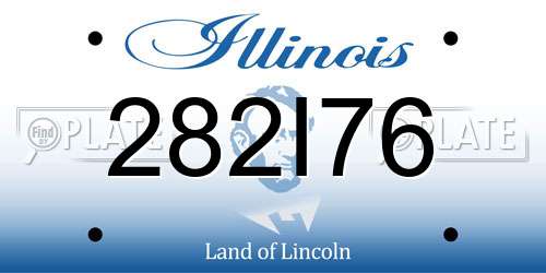 282I76 Illinois License Plate