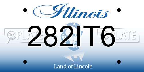 282IT6 Illinois License Plate