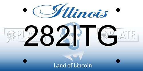 282ITG Illinois License Plate
