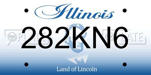 282KN6 Illinois License Plate