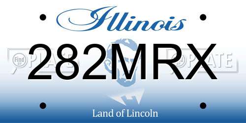 282MRX Illinois License Plate