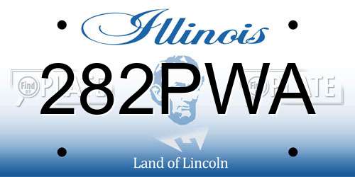 282PWA Illinois License Plate