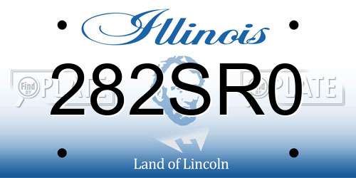 282SR0 Illinois License Plate