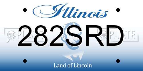 282SRD Illinois License Plate