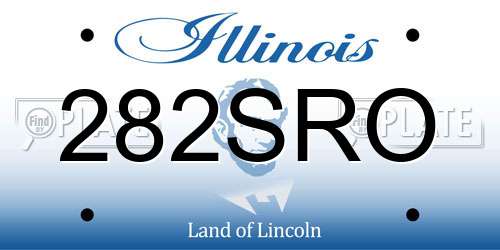 282SRO Illinois License Plate
