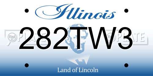 282TW3 Illinois License Plate