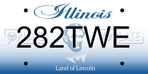 282TWE Illinois License Plate