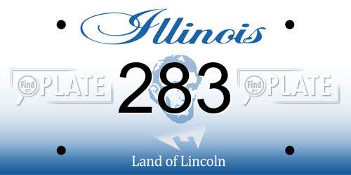 283 Illinois License Plate