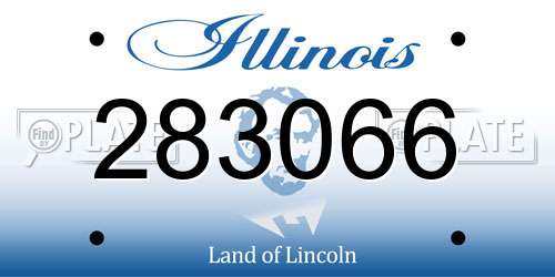 283066 Illinois License Plate