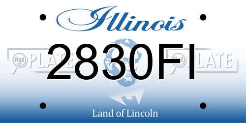 2830FI Illinois License Plate