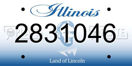 2831046 Illinois License Plate
