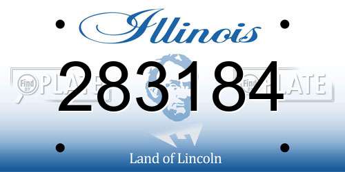 283184 Illinois License Plate
