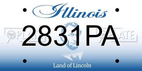 2831PA Illinois License Plate