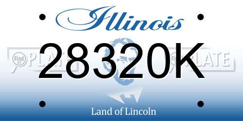 28320K Illinois License Plate