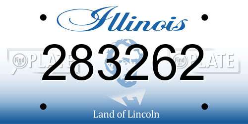 283262 Illinois License Plate