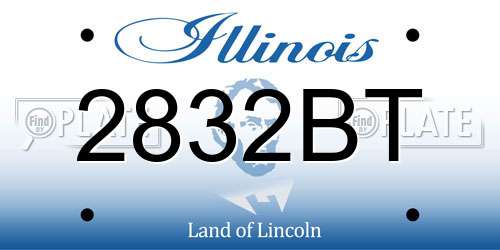 2832BT Illinois License Plate