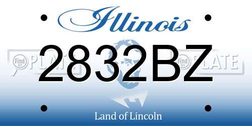 2832BZ Illinois License Plate