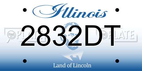 2832DT Illinois License Plate