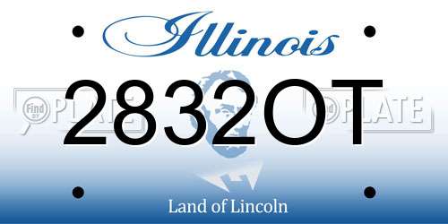 2832OT Illinois License Plate