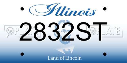 2832ST Illinois License Plate