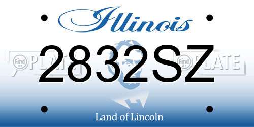 2832SZ Illinois License Plate