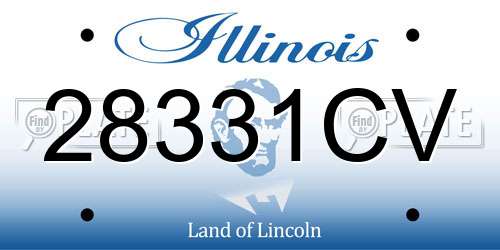 28331CV Illinois License Plate