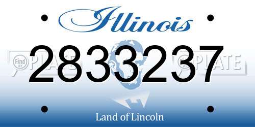 2833237 Illinois License Plate