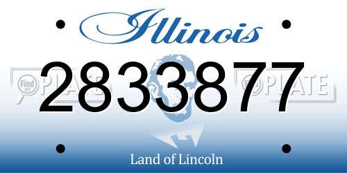 2833877 Illinois License Plate