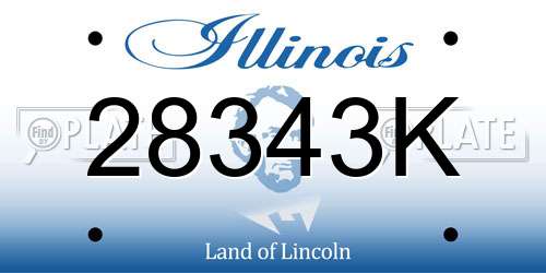 28343K Illinois License Plate