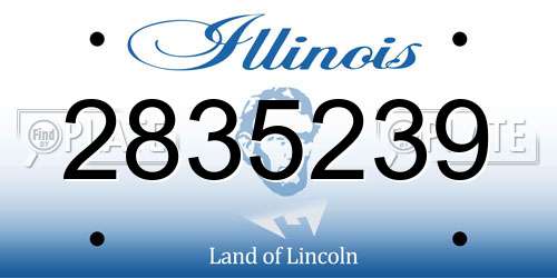 2835239 Illinois License Plate