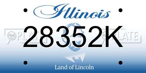 28352K Illinois License Plate