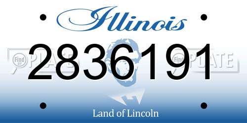2836191 Illinois License Plate